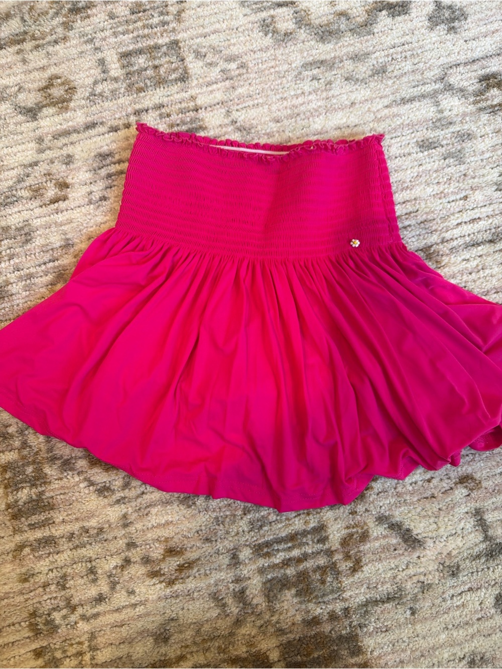Natural Life Bright Pink Women's Smocked Waist Skirt XS, perfect condition.